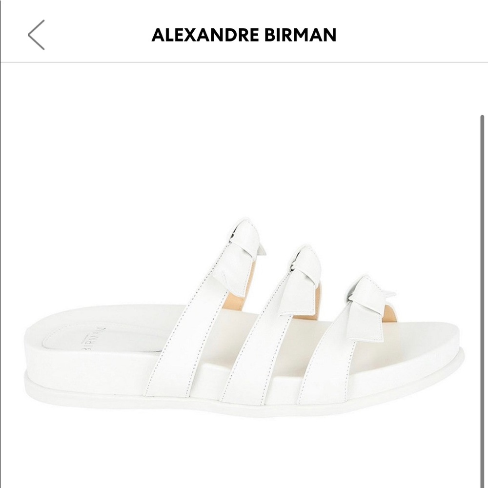 ALEXANDRE BIRMAN
Lolita Leather Pool Slide Sandals
White size 37 1/2